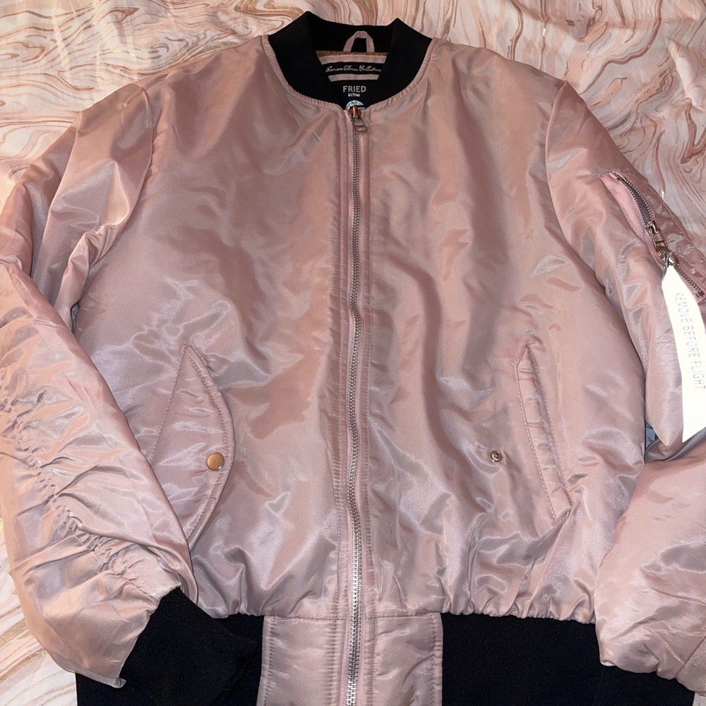 Light Pink Bomber Jacket
